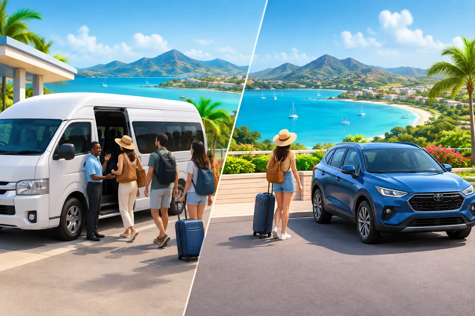 Hotel Shuttle vs Car Hire for Antigua Trips